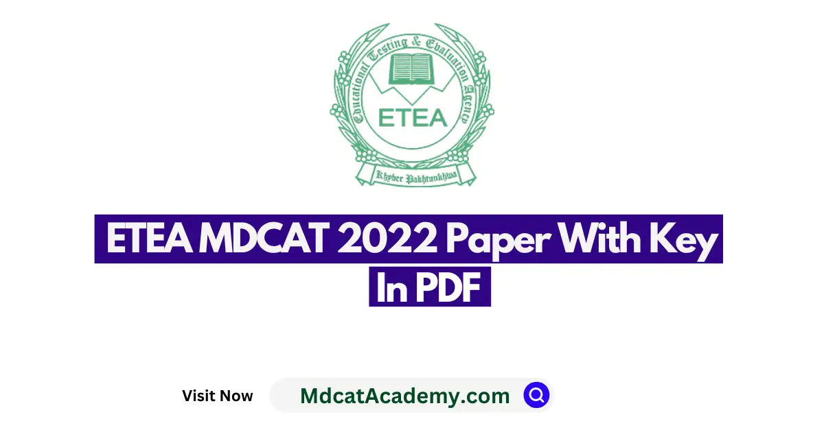 ETEA MDCAT 2022 Paper In PDF With Answer Keys