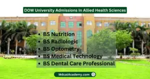 DOW University Admissions In Allied Health Sciences