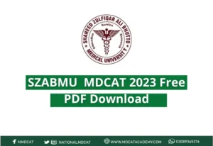 SZABMU MDCAT 2023 Free PDF Download